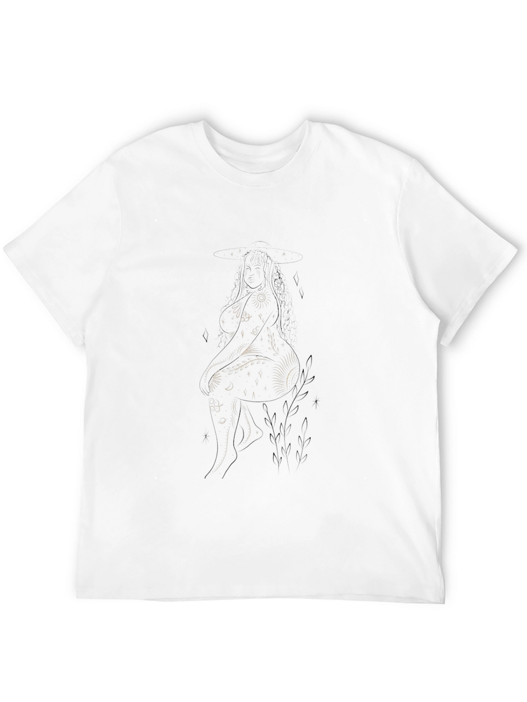 Celestial Woman Graphic Black Tee