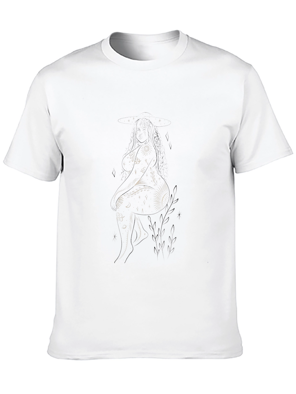 Celestial Woman Graphic Black Tee
