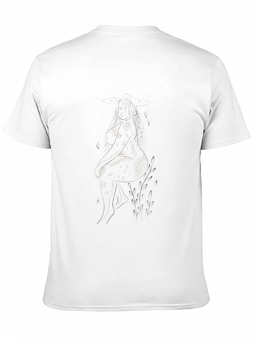 Celestial Woman Graphic Black Tee