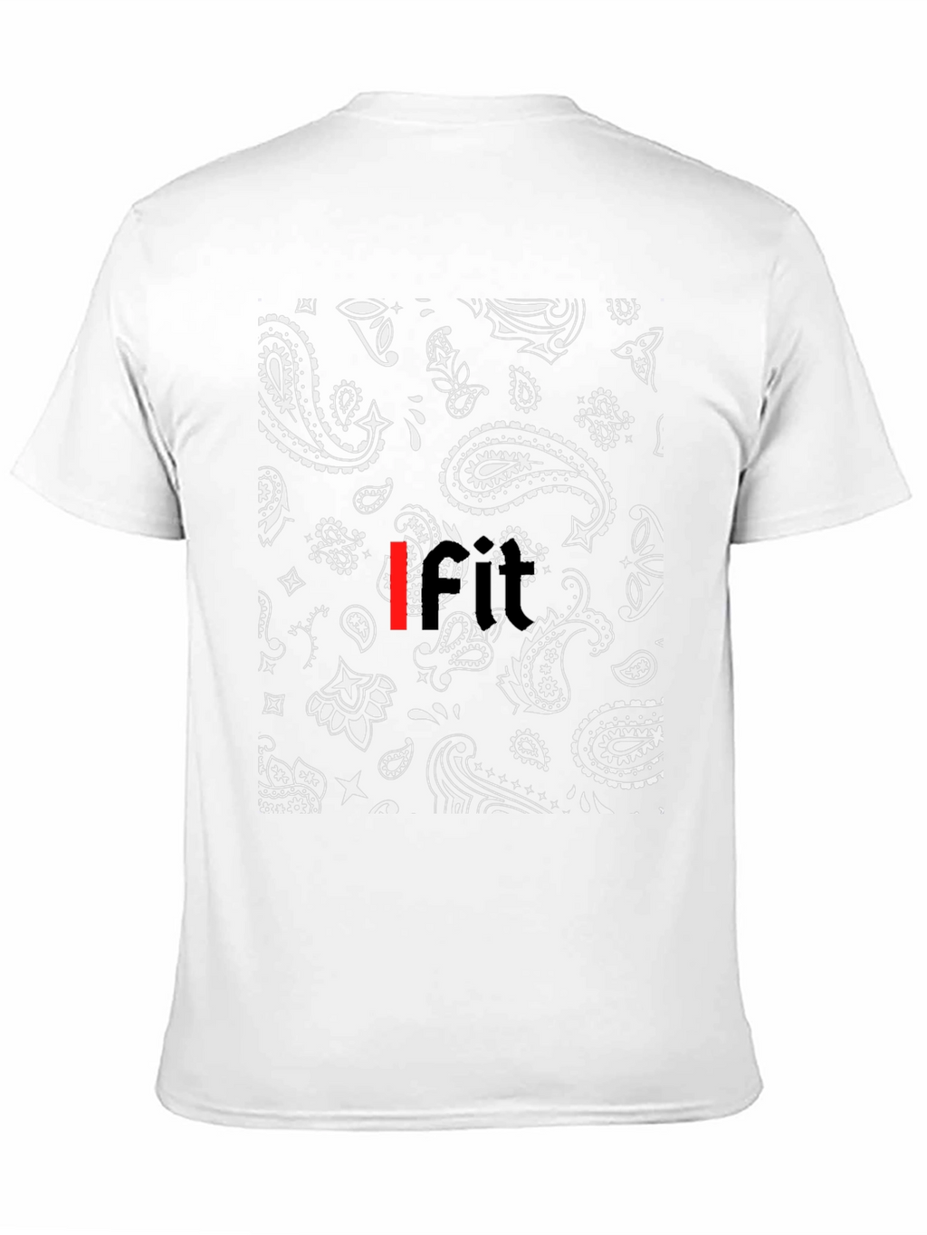 Black Bandana Paisley Print Mens T-Shirt