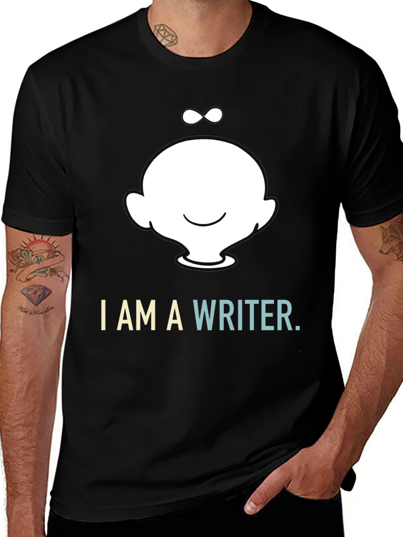 I Am a Writer T-Shirt - Black Cotton Blend Tee