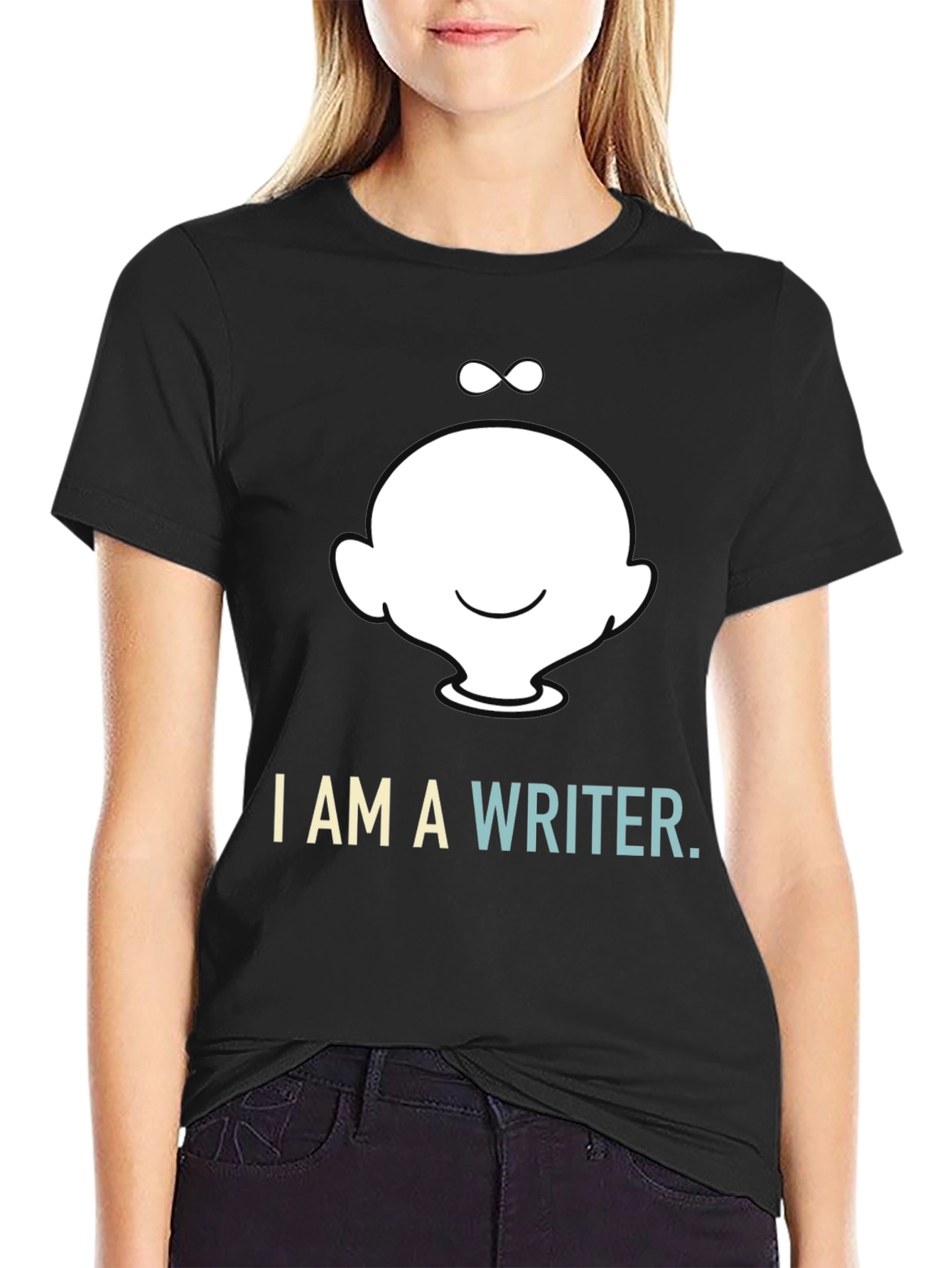 I Am a Writer T-Shirt - Black Cotton Blend Tee