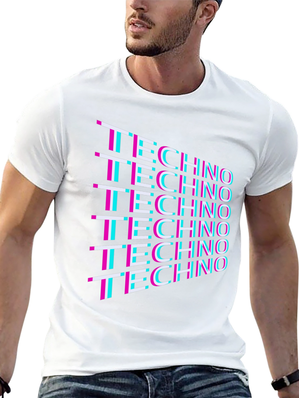 Retro Techno T-Shirt - Black
