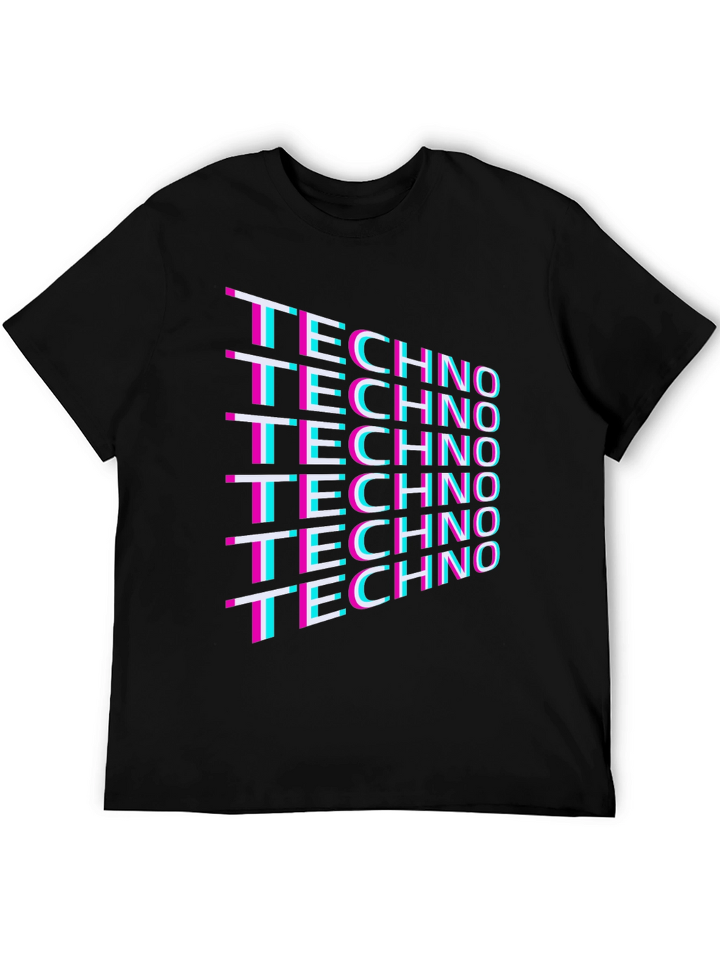 Retro Techno T-Shirt - Black