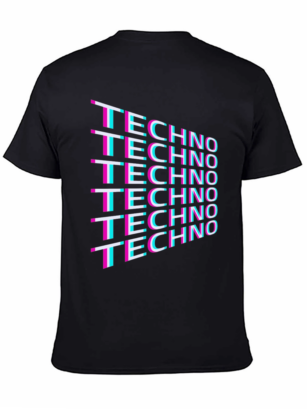 Retro Techno T-Shirt - Black