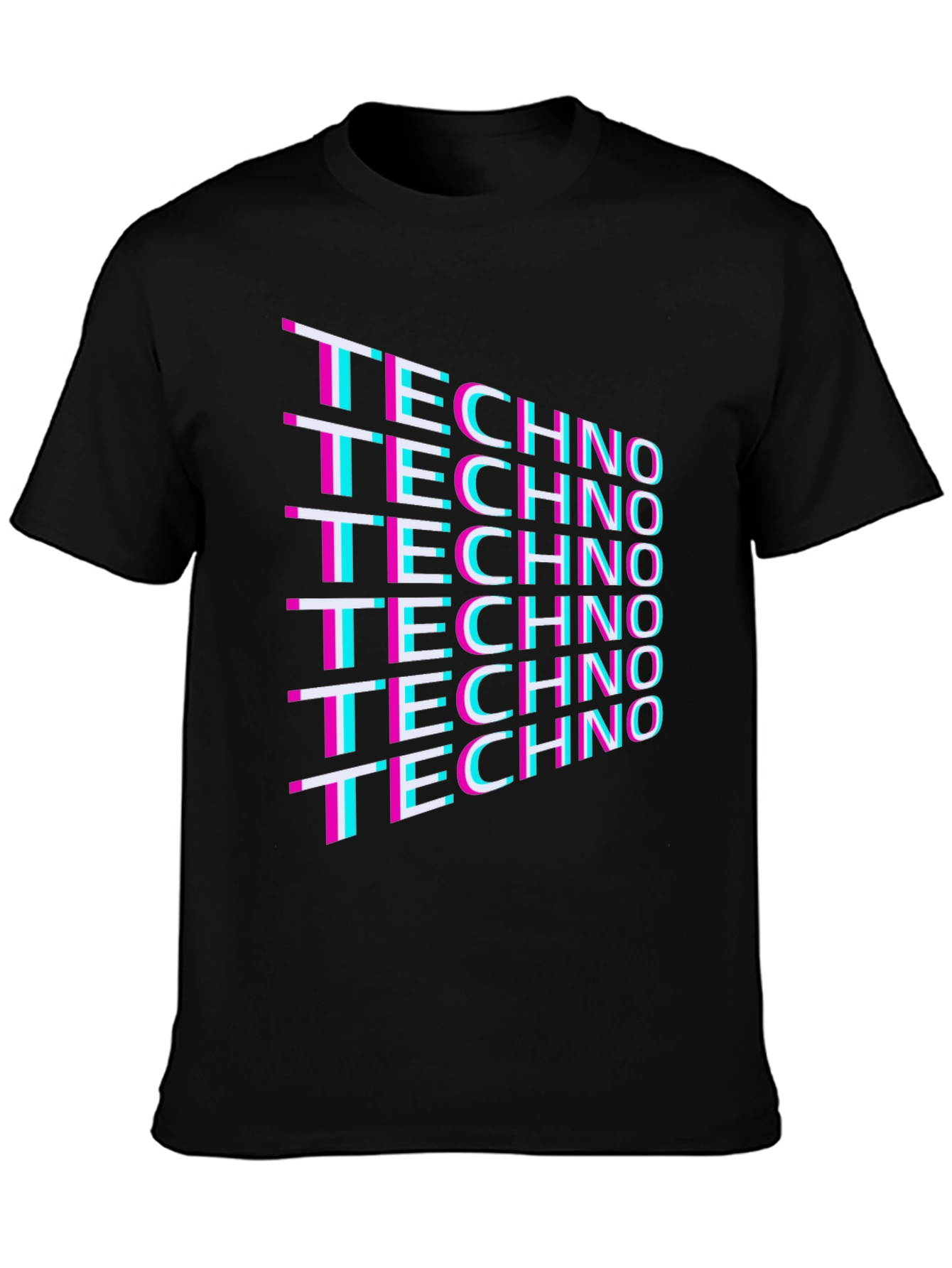 Retro Techno T-Shirt - Black