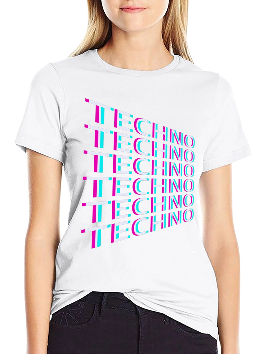 Retro Techno T-Shirt - Black