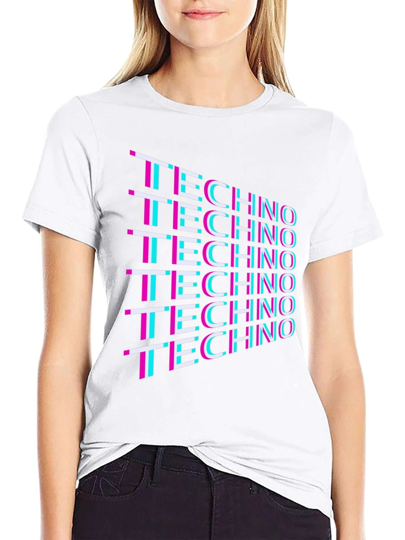 Retro Techno T-Shirt - Black
