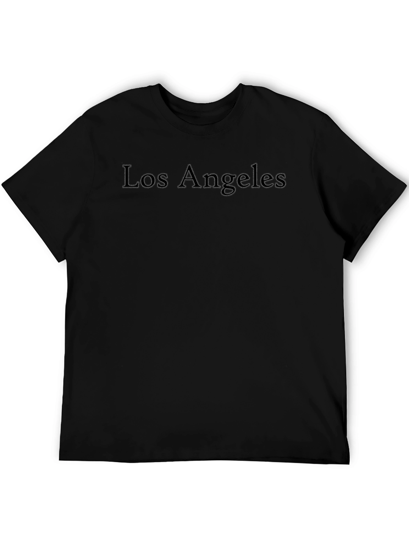Los Angeles Embossed Black T-Shirt