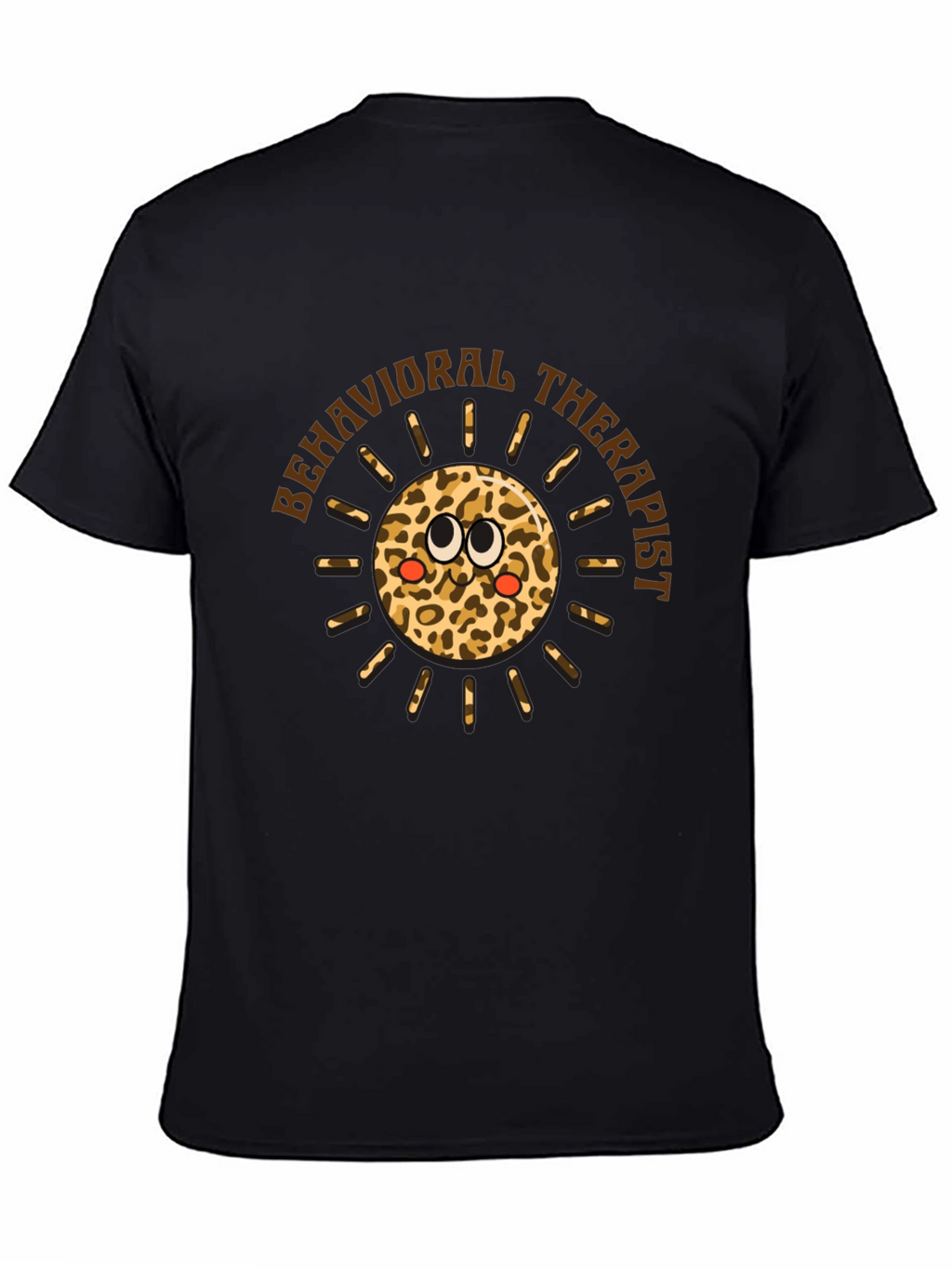 Behavioral Therapist Leopard Print Sun Graphic Tee