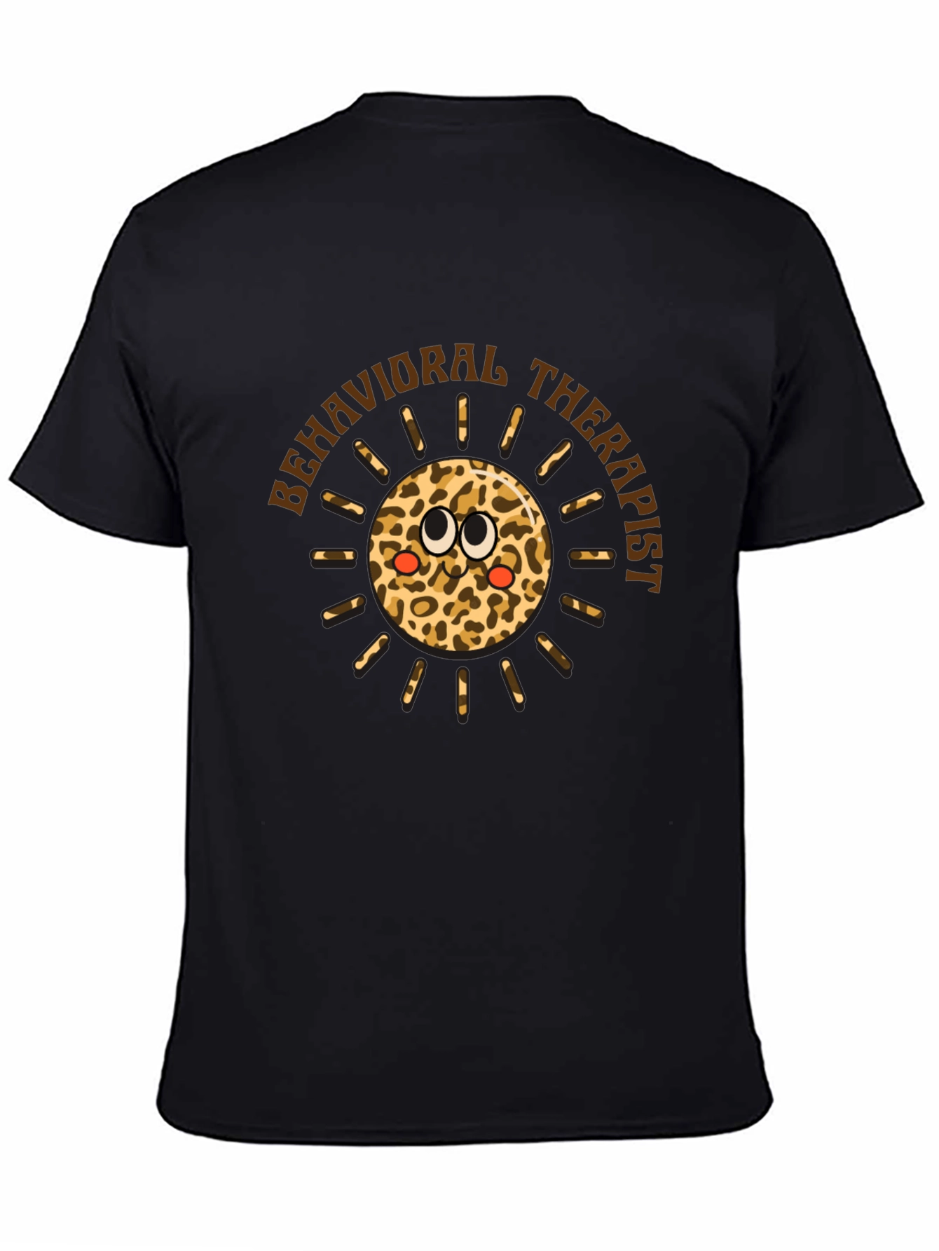 Behavioral Therapist Leopard Print Sun Graphic Tee