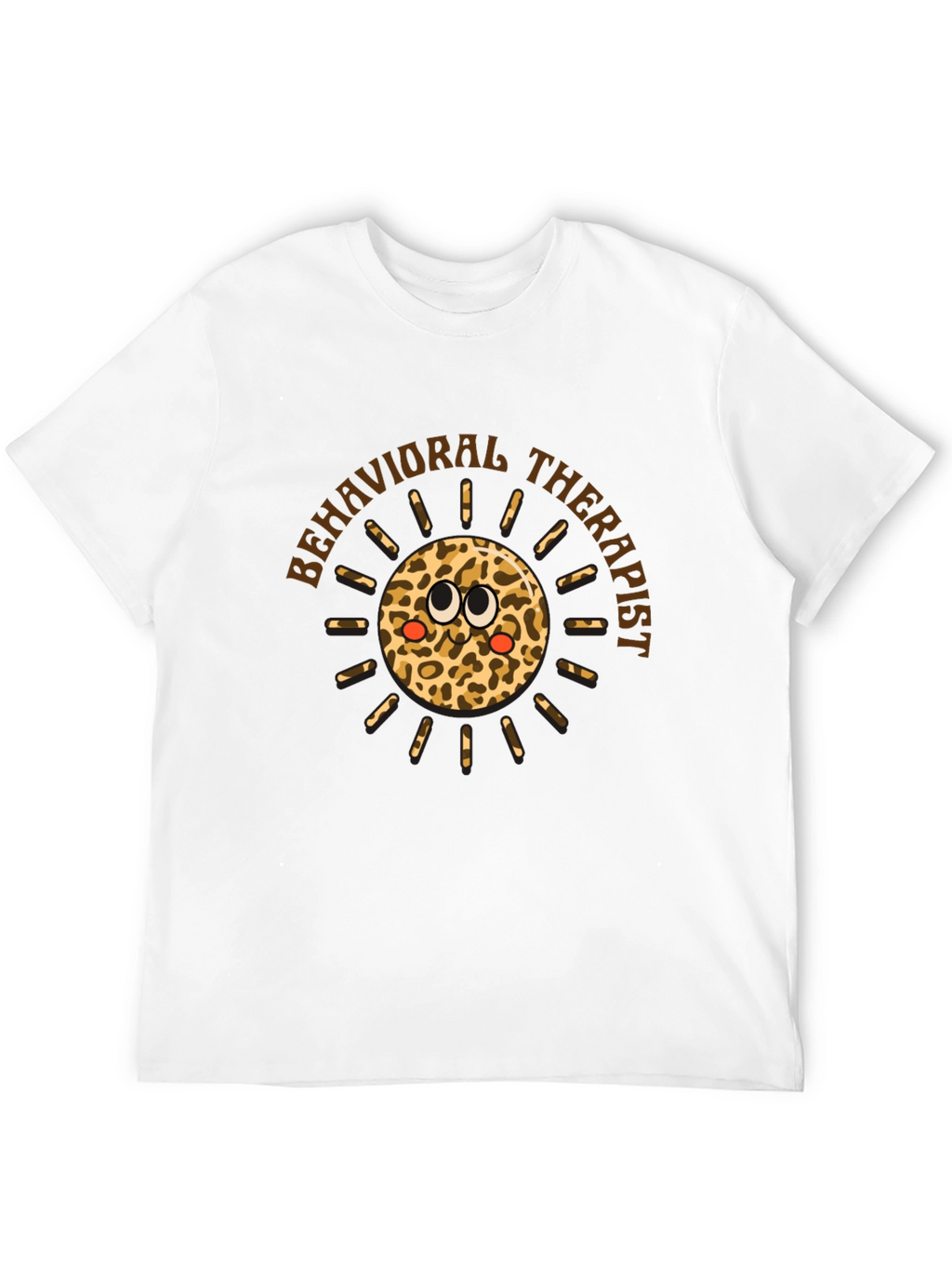 Behavioral Therapist Leopard Print Sun Graphic Tee