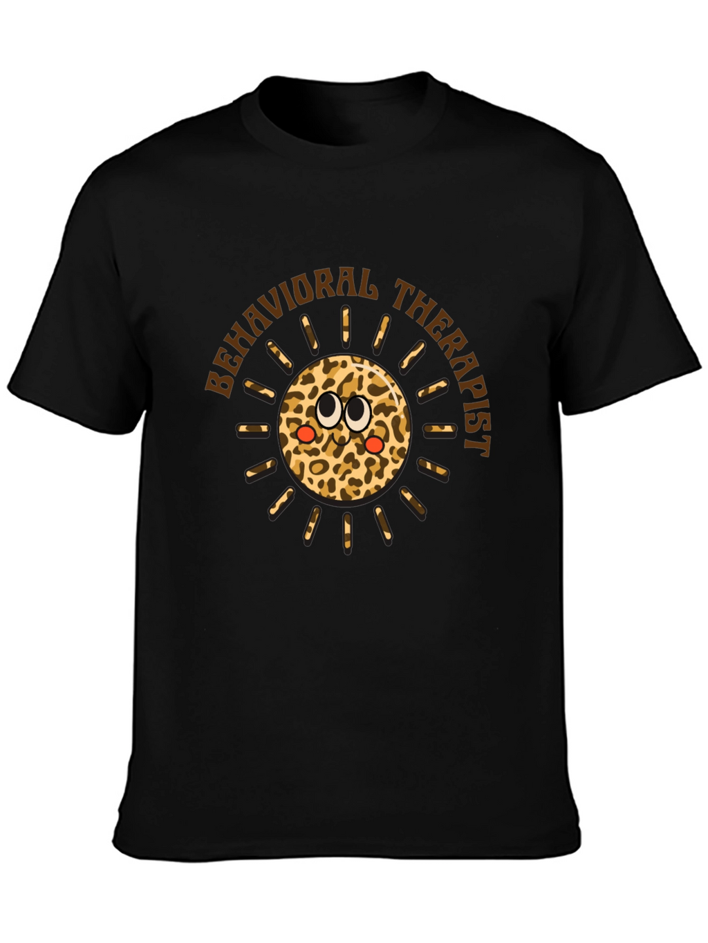 Behavioral Therapist Leopard Print Sun Graphic Tee