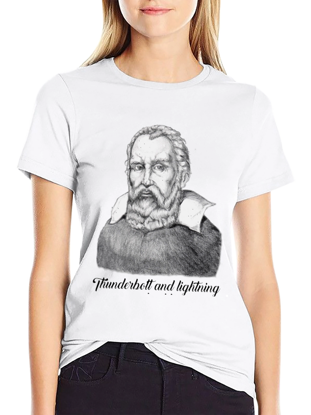 Galileo Portrait T-Shirt - Thunderbolt and lightning