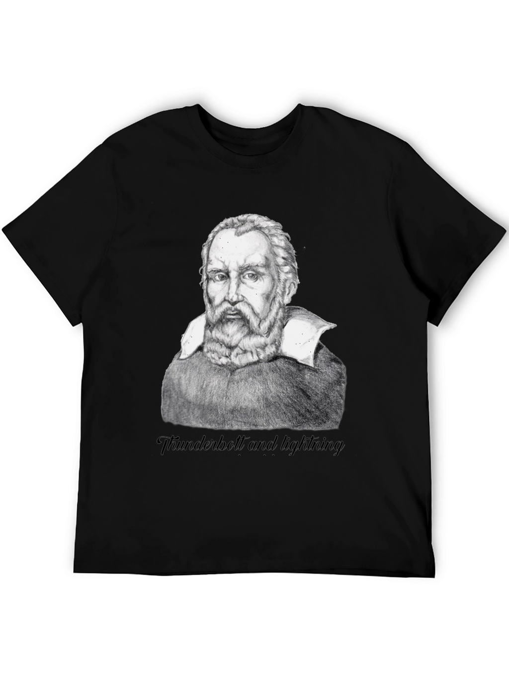 Galileo Portrait T-Shirt - Thunderbolt and lightning