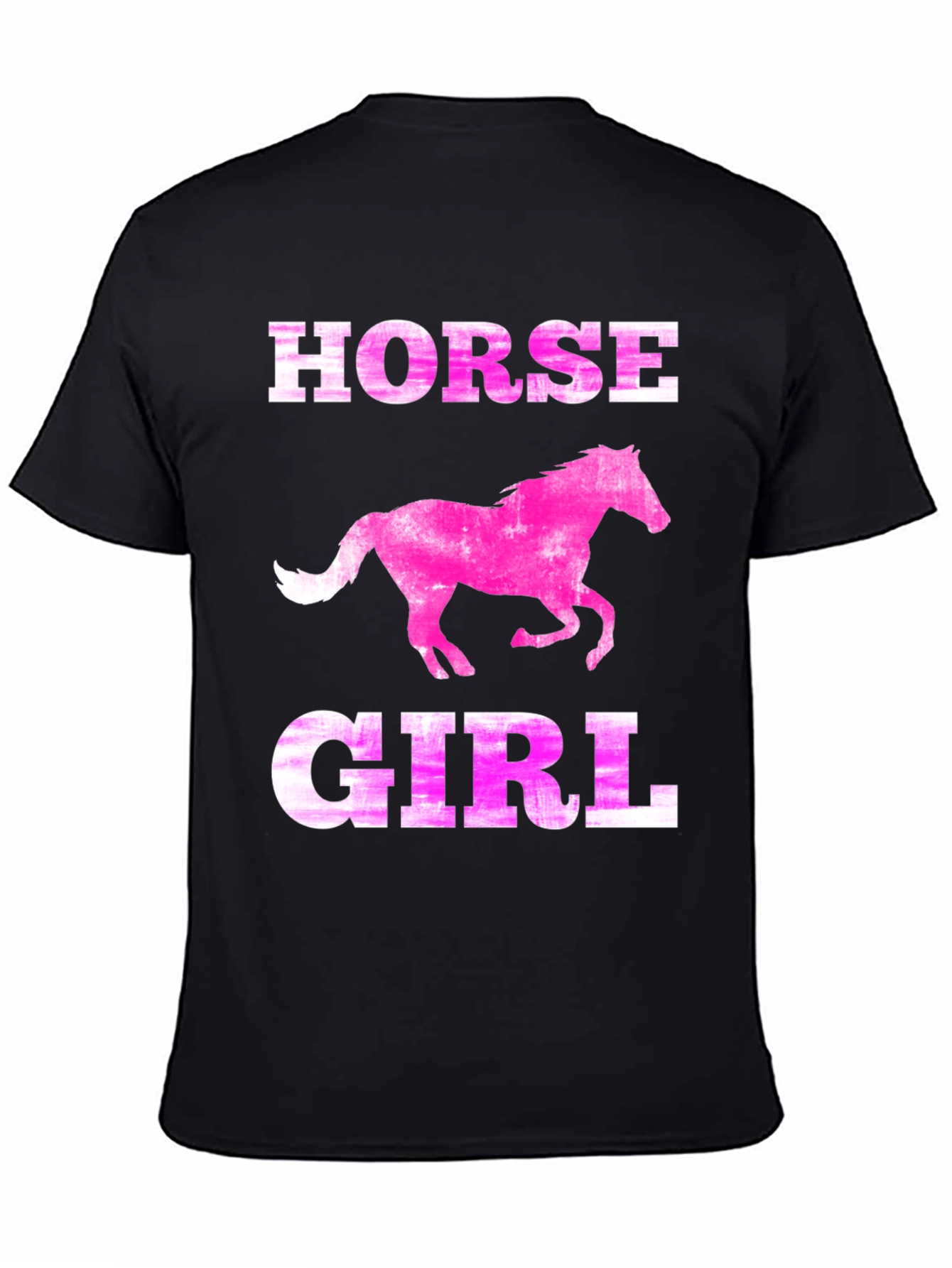 Horse Girl Tee - Pink Horse Graphic