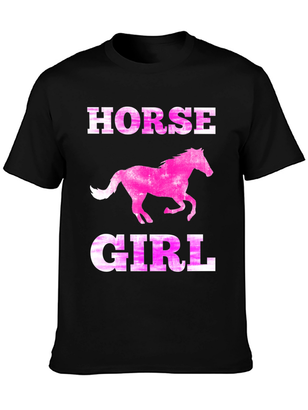 Horse Girl Tee - Pink Horse Graphic