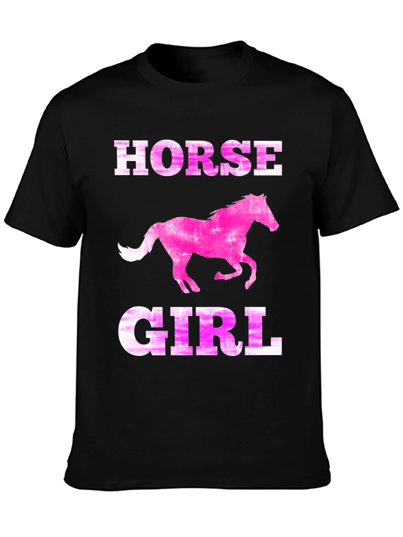 Horse Girl Tee - Pink Horse Graphic