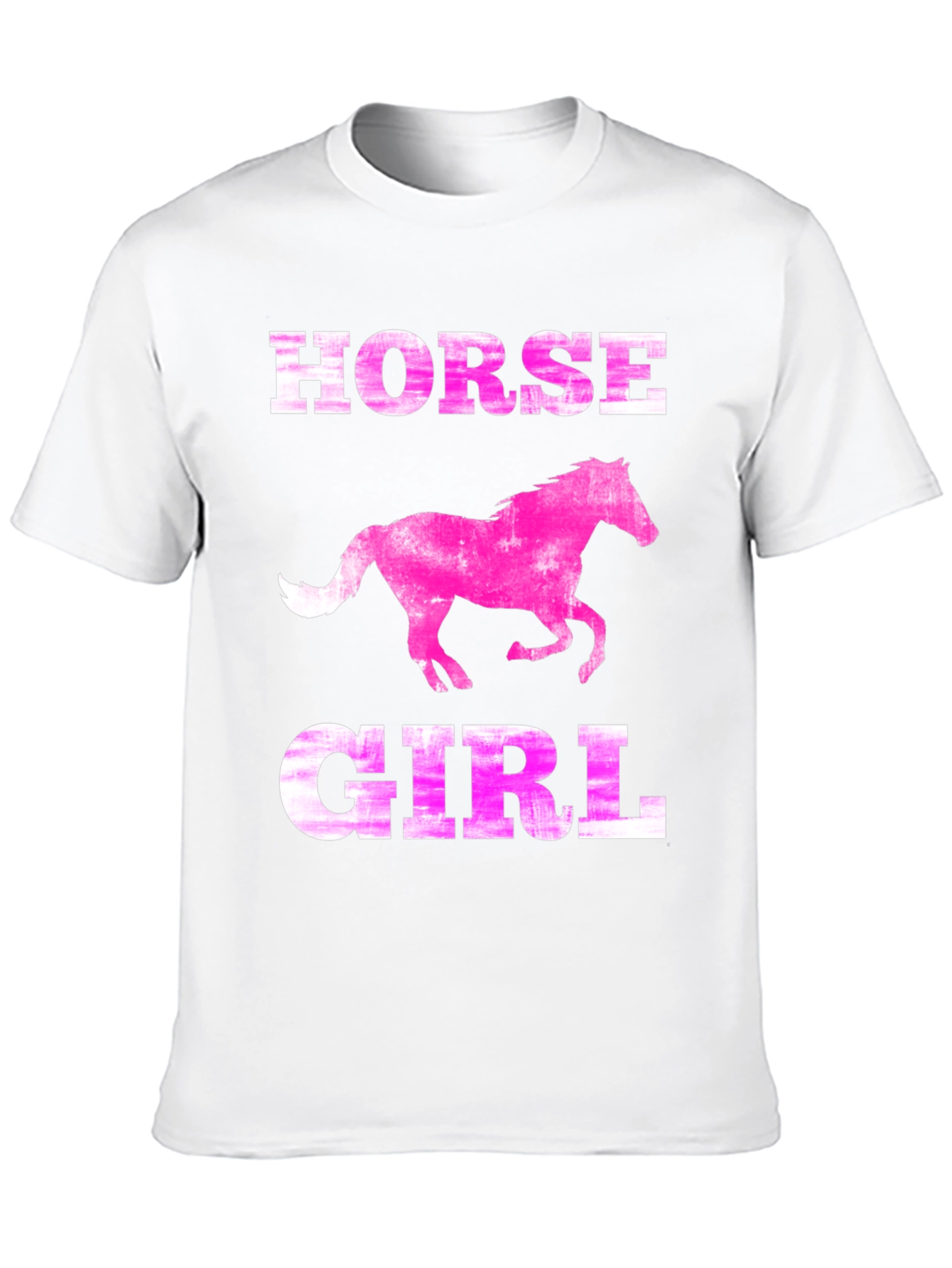 Horse Girl Tee - Pink Horse Graphic