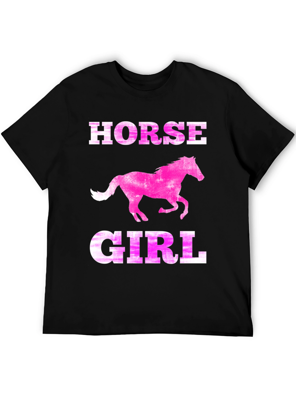 Horse Girl Tee - Pink Horse Graphic