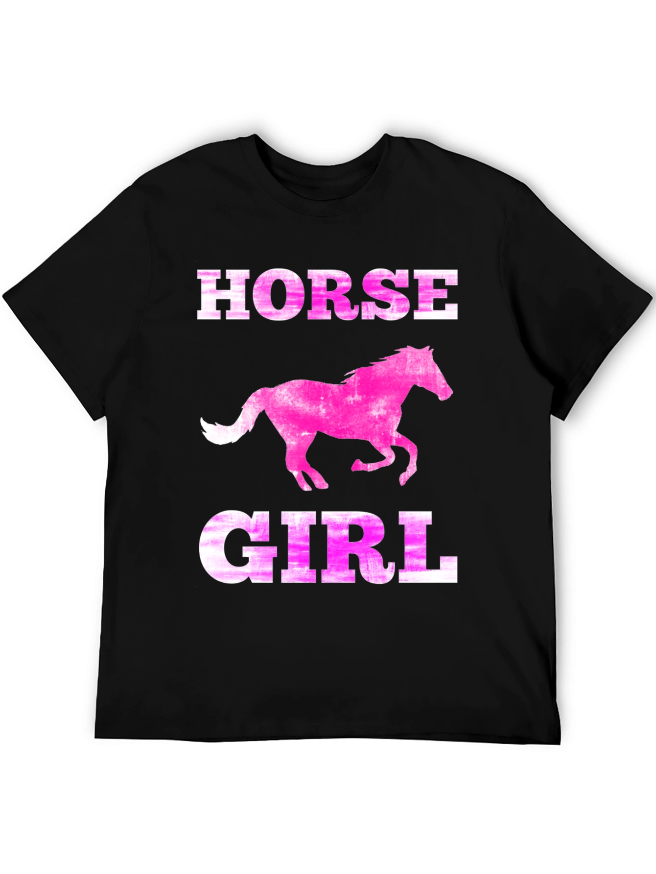 Horse Girl Tee - Pink Horse Graphic