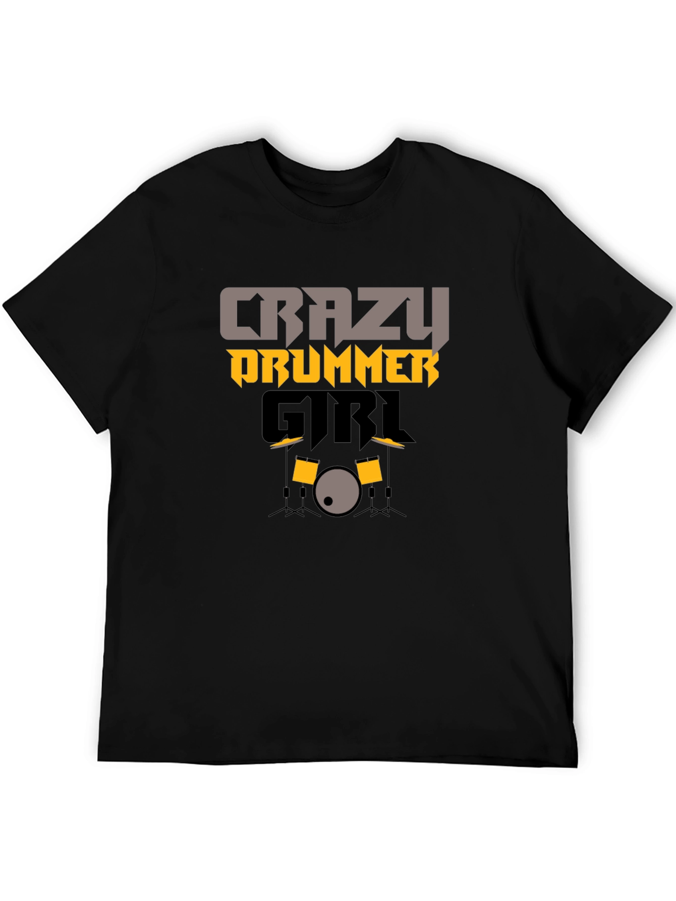 Crazy Drummer Girl Graphic Tee