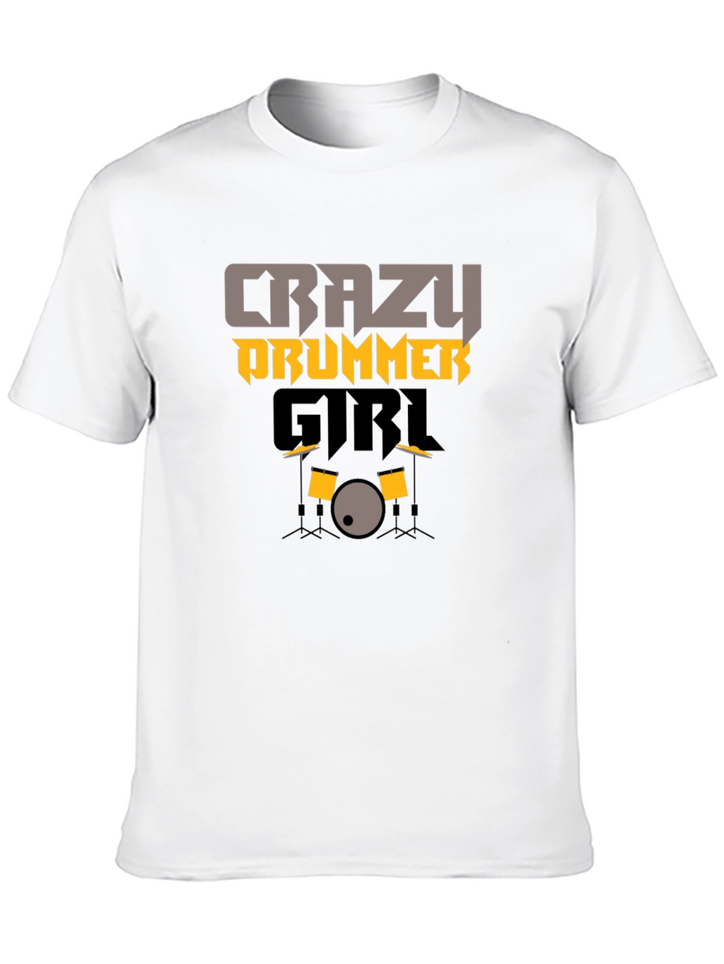 Crazy Drummer Girl Graphic Tee
