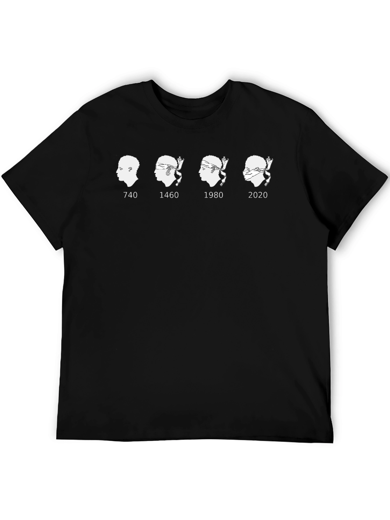 Evolution T-Shirt: Corsica Heads Through Time