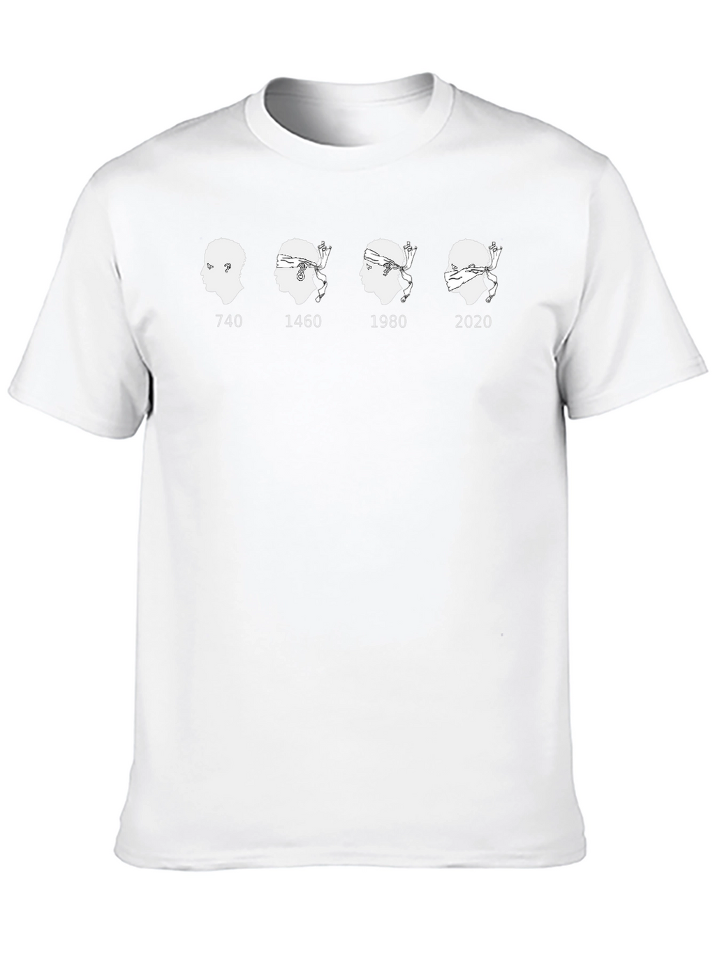 Evolution T-Shirt: Corsica Heads Through Time