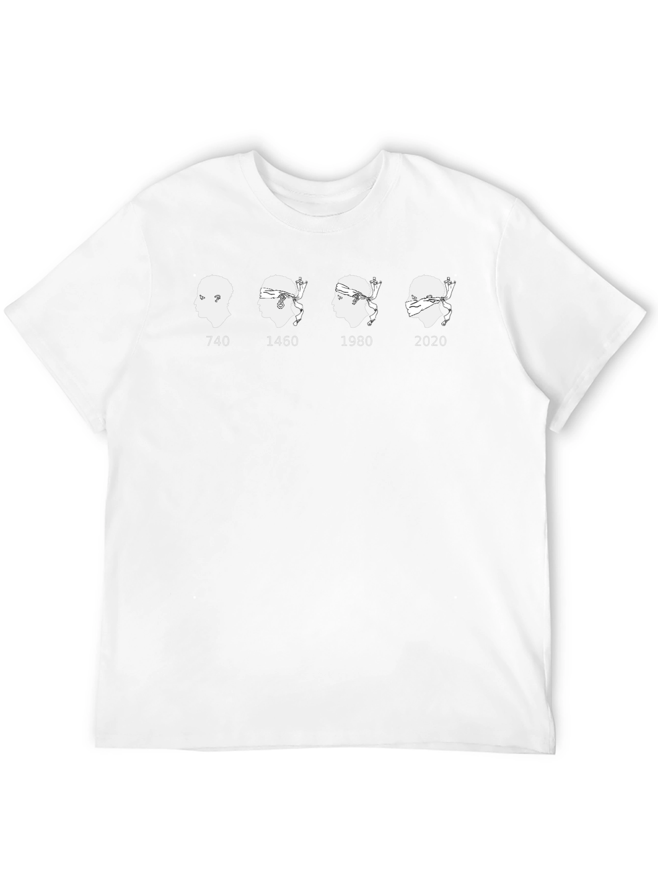 Evolution T-Shirt: Corsica Heads Through Time