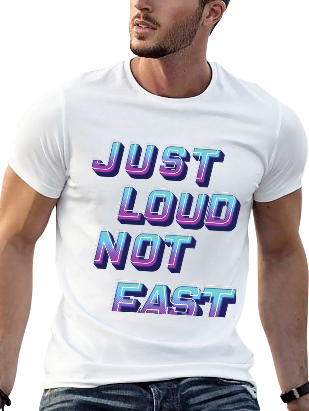 Just Loud Not Fast Graphic Tee - Black
