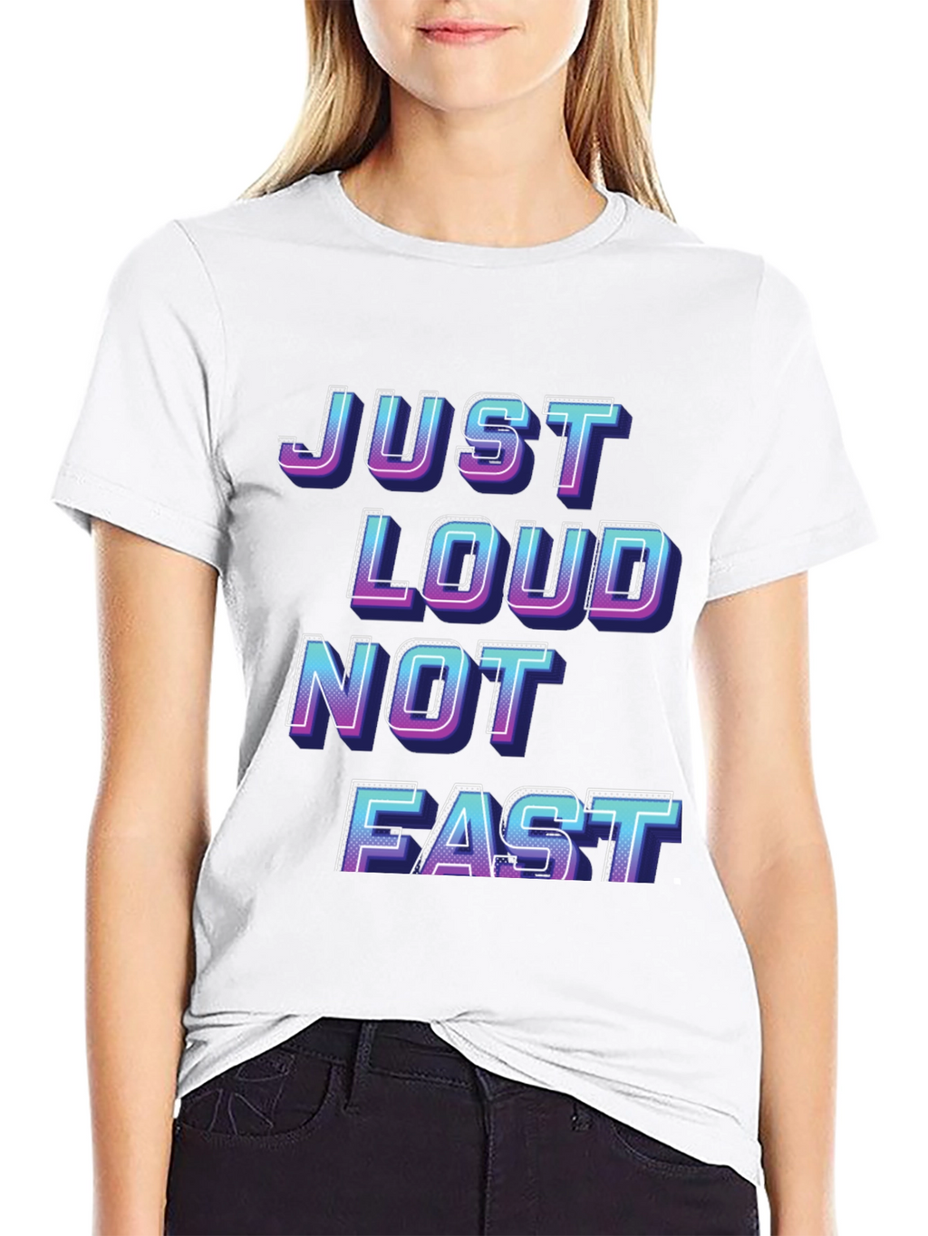 Just Loud Not Fast Graphic Tee - Black