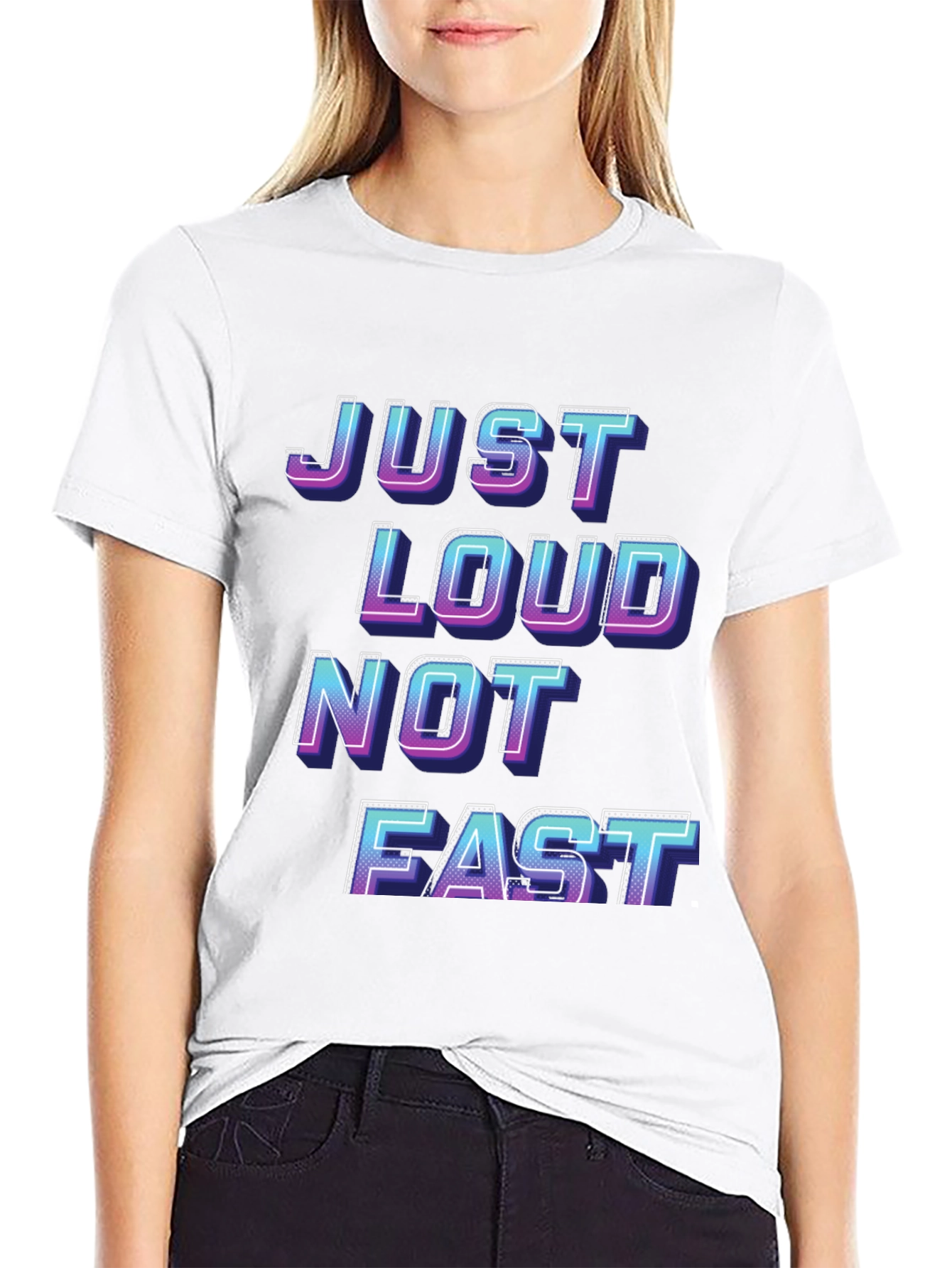 Just Loud Not Fast Graphic Tee - Black