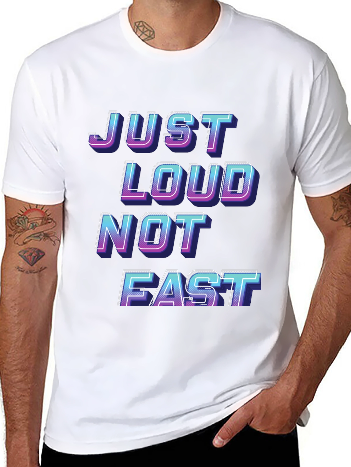 Just Loud Not Fast Graphic Tee - Black