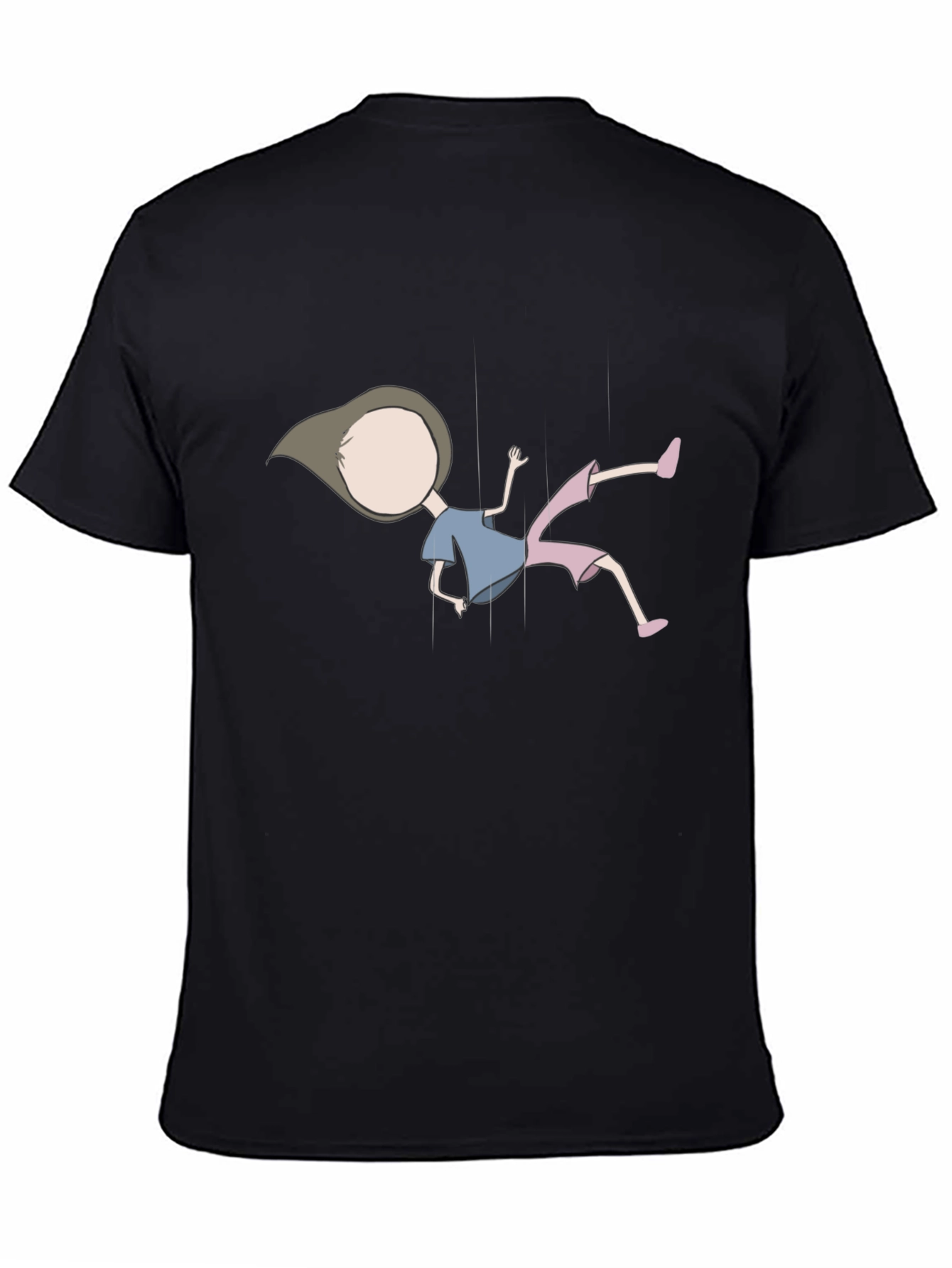 Black T-Shirt with Puppet Design