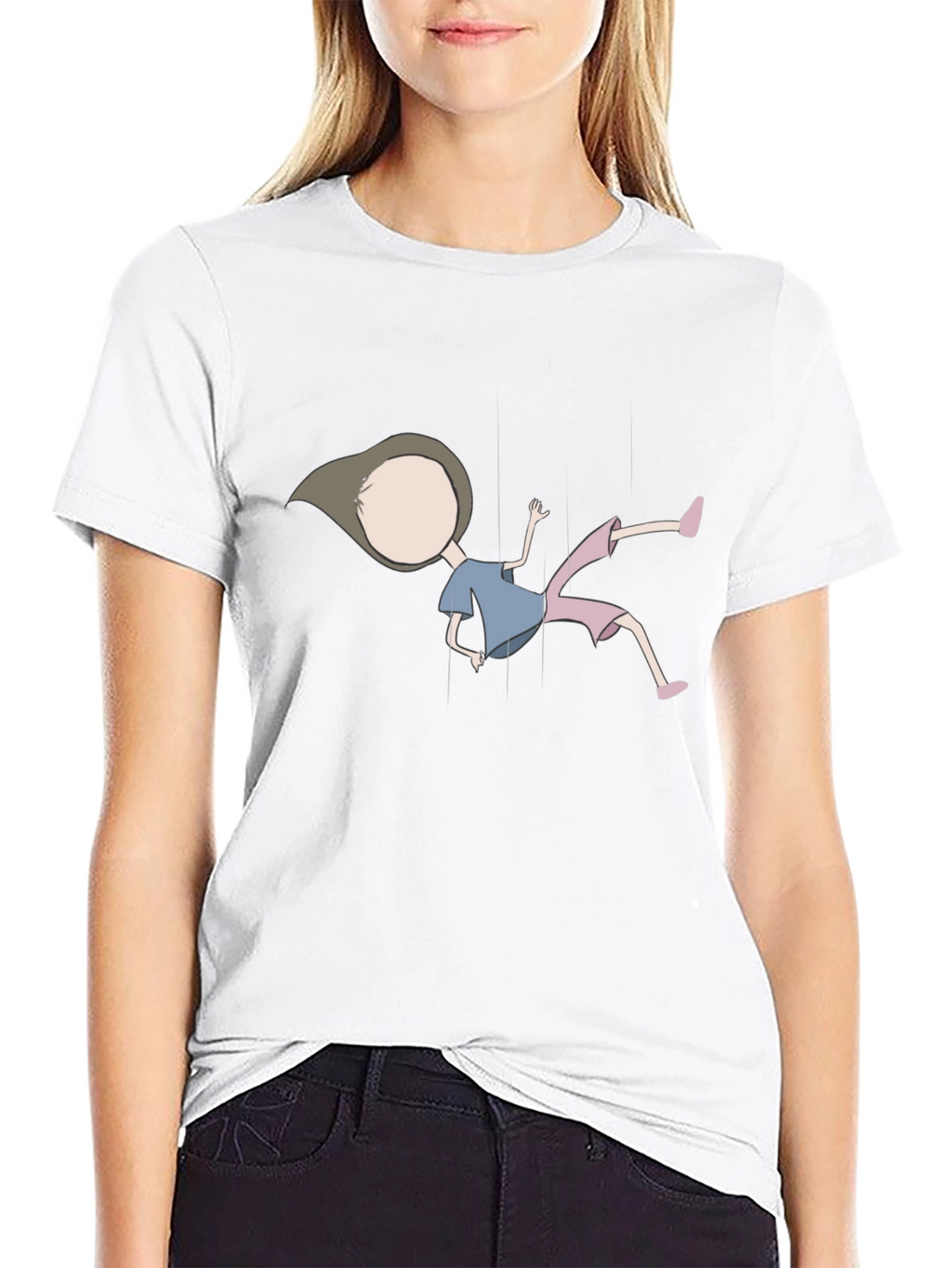 Black T-Shirt with Puppet Design