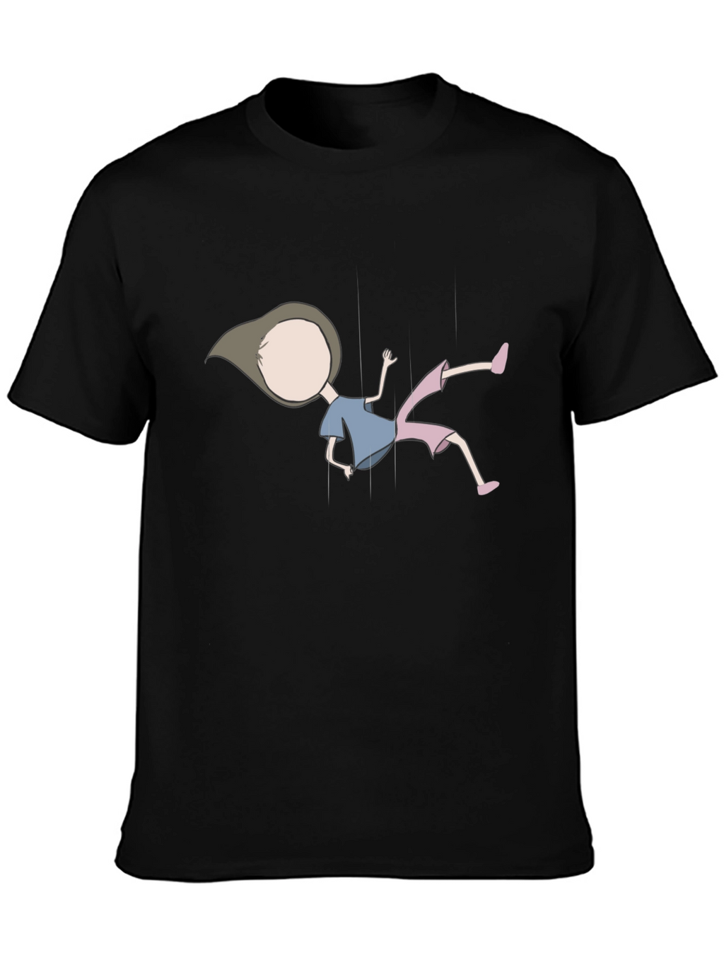 Black T-Shirt with Puppet Design