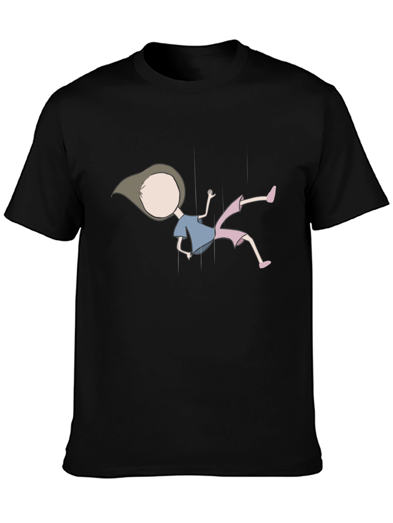 Black T-Shirt with Puppet Design