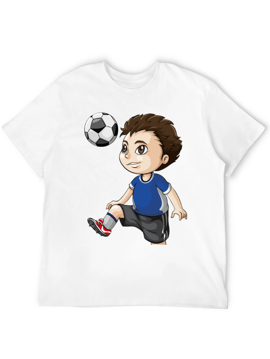 Soccer Kid Graphic T-Shirt - Black Cotton Tee