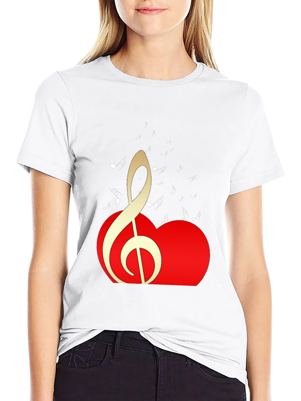 Musical Heartbeat Black T-Shirt