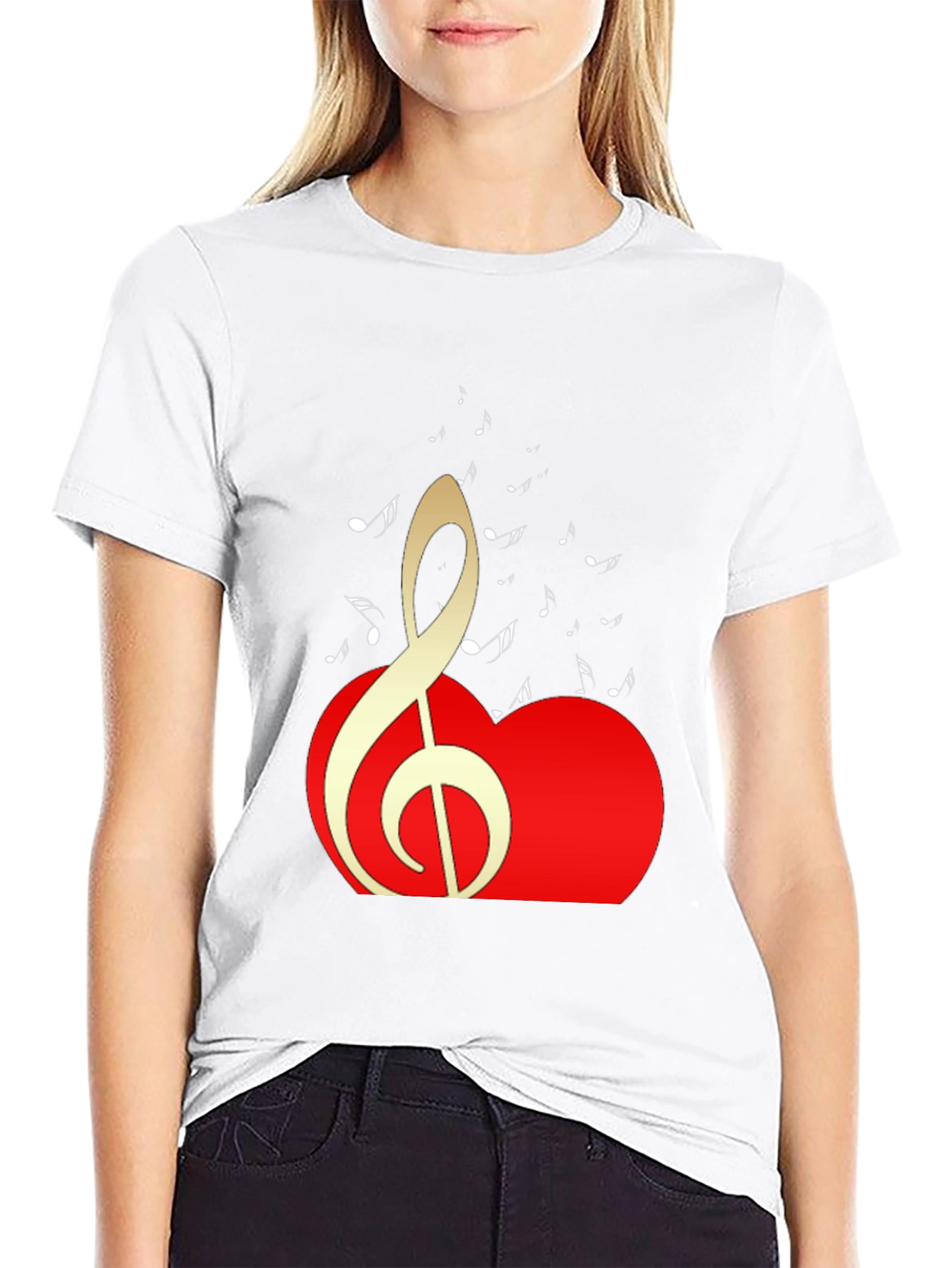 Musical Heartbeat Black T-Shirt