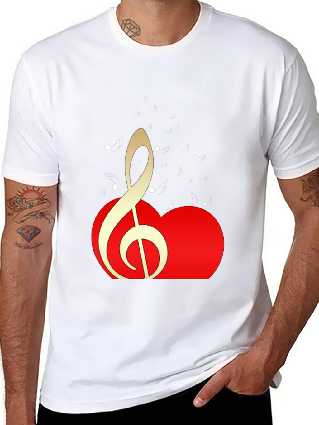 Musical Heartbeat Black T-Shirt
