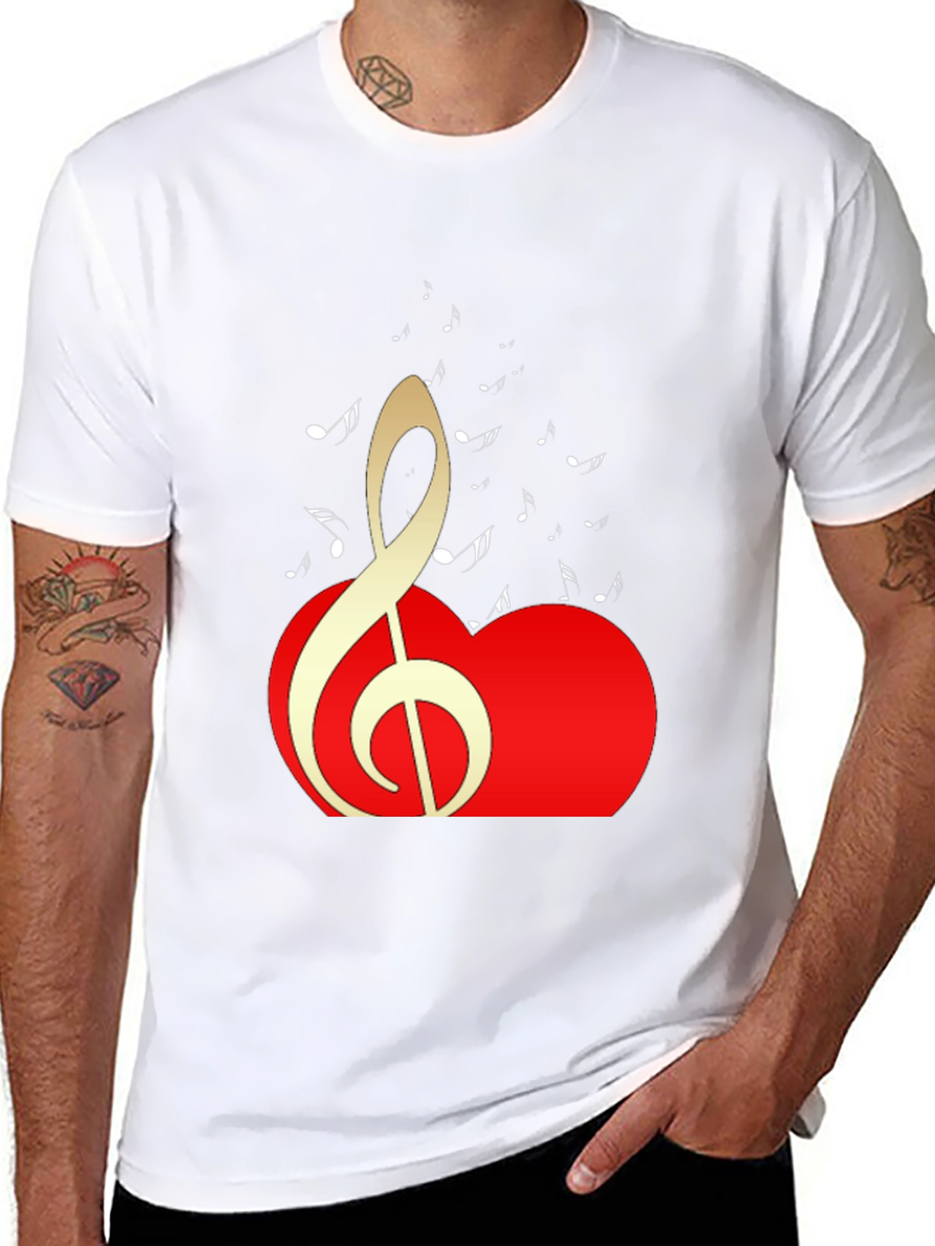Musical Heartbeat Black T-Shirt