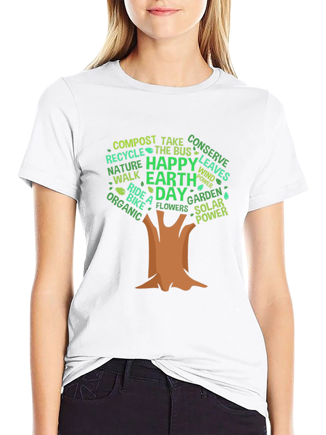 Eco-Friendly Earth Day Tree Graphic Tee