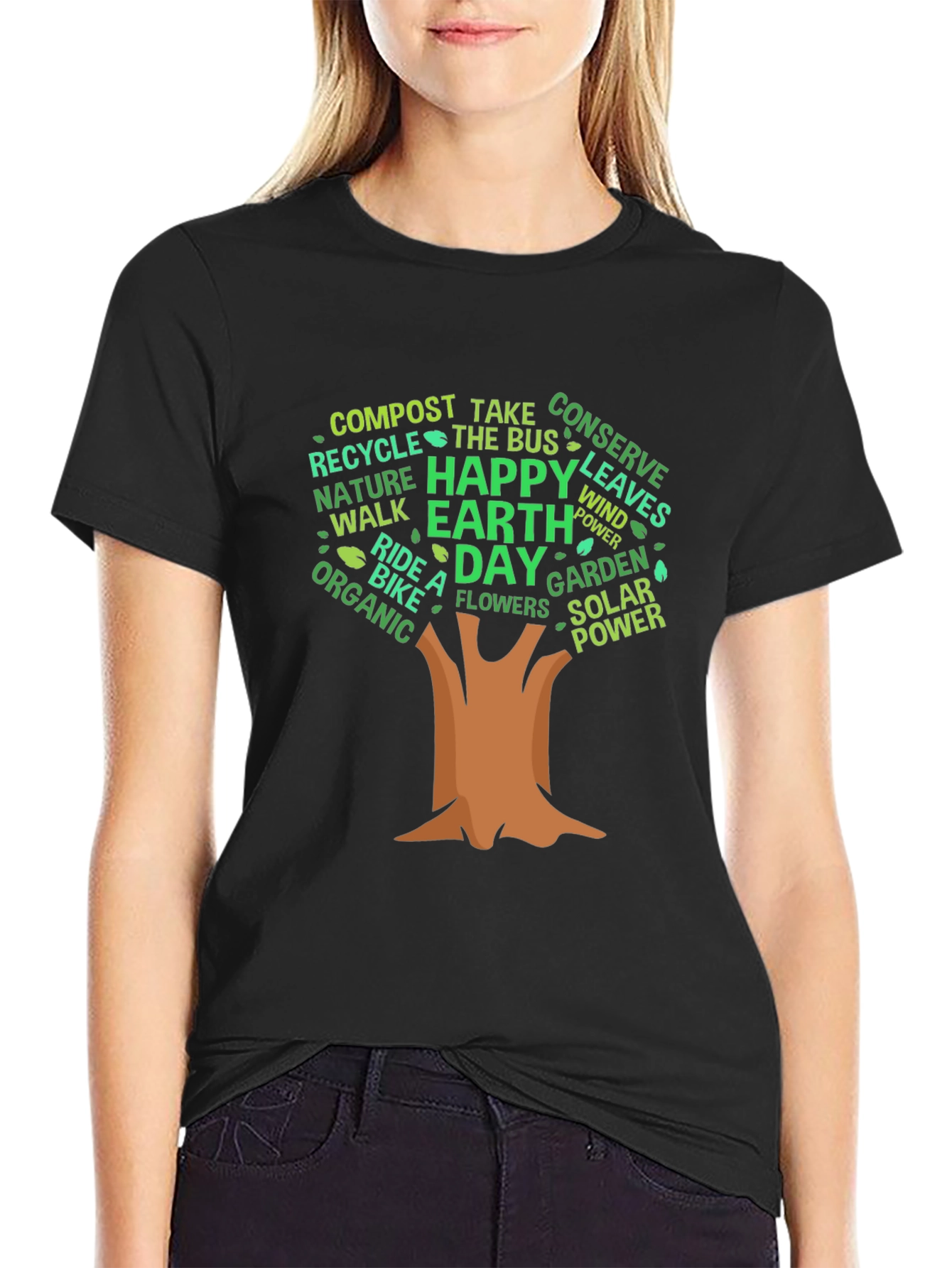 Eco-Friendly Earth Day Tree Graphic Tee