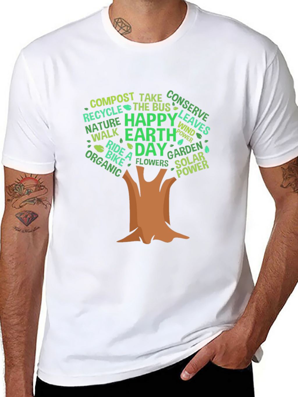 Eco-Friendly Earth Day Tree Graphic Tee