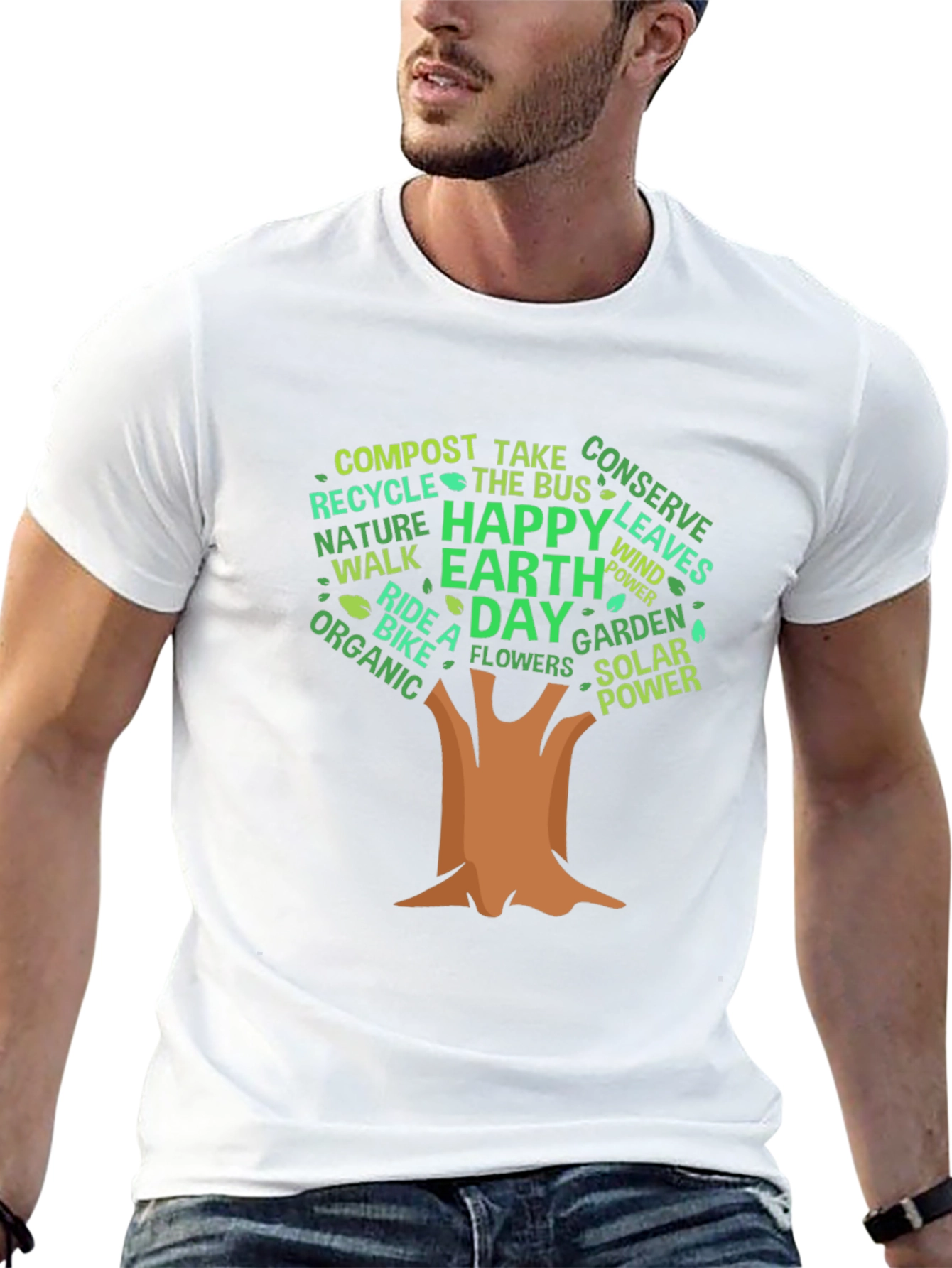 Eco-Friendly Earth Day Tree Graphic Tee