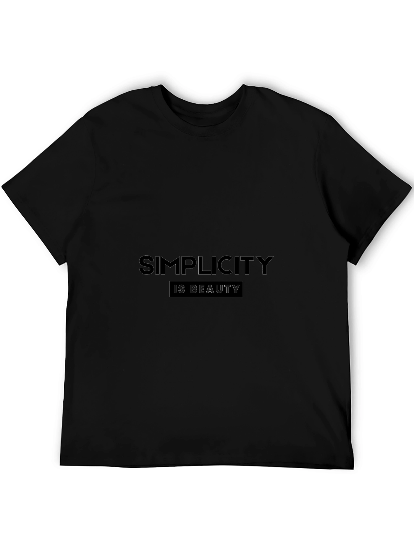 Simplicity Is Beauty Black Graphic Tee
