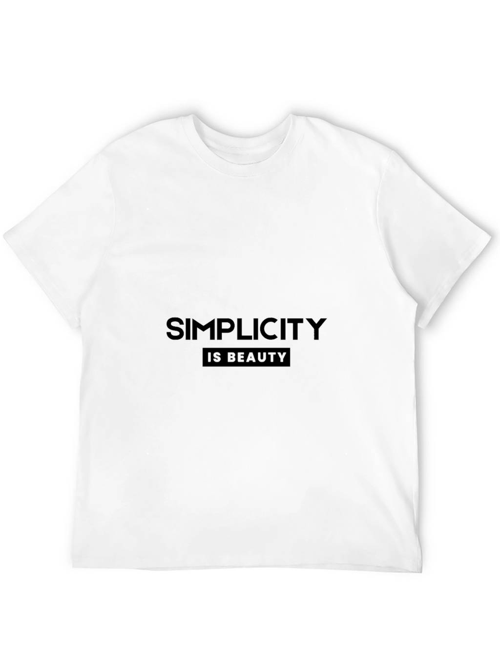 Simplicity Is Beauty Black Graphic Tee