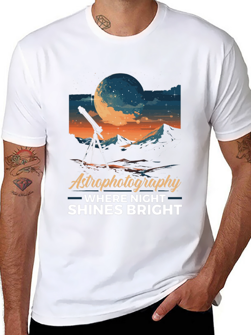 Astrophotography Night Shines Bright T-Shirt